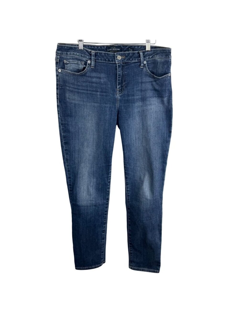 Lucky Brand Womens Lolita Skinny Jeans Size 14/32 Medium Wash Denim Stretch VGUC